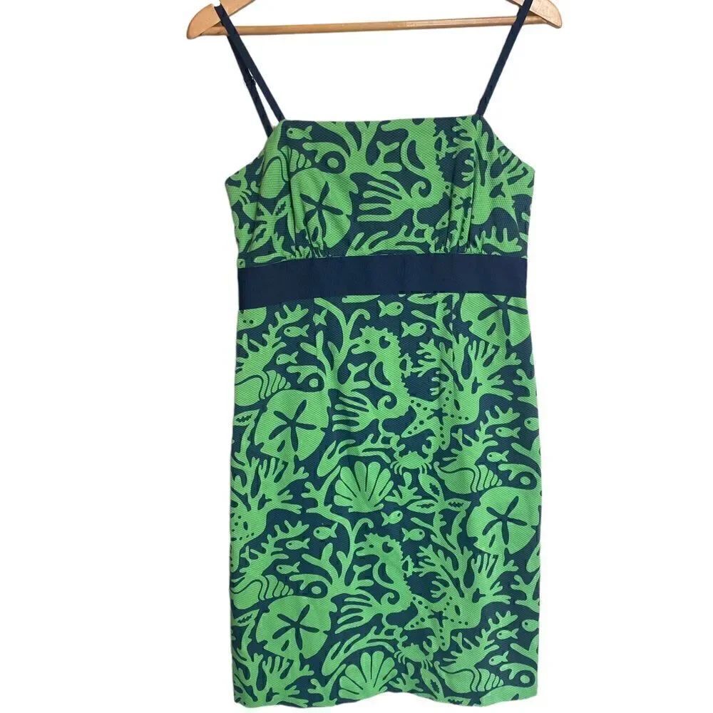 Vineyard Vines Ribbon Strap Seahorse Dress Size 8